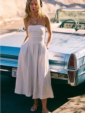 Free People Marbella Strapless Midi Dress